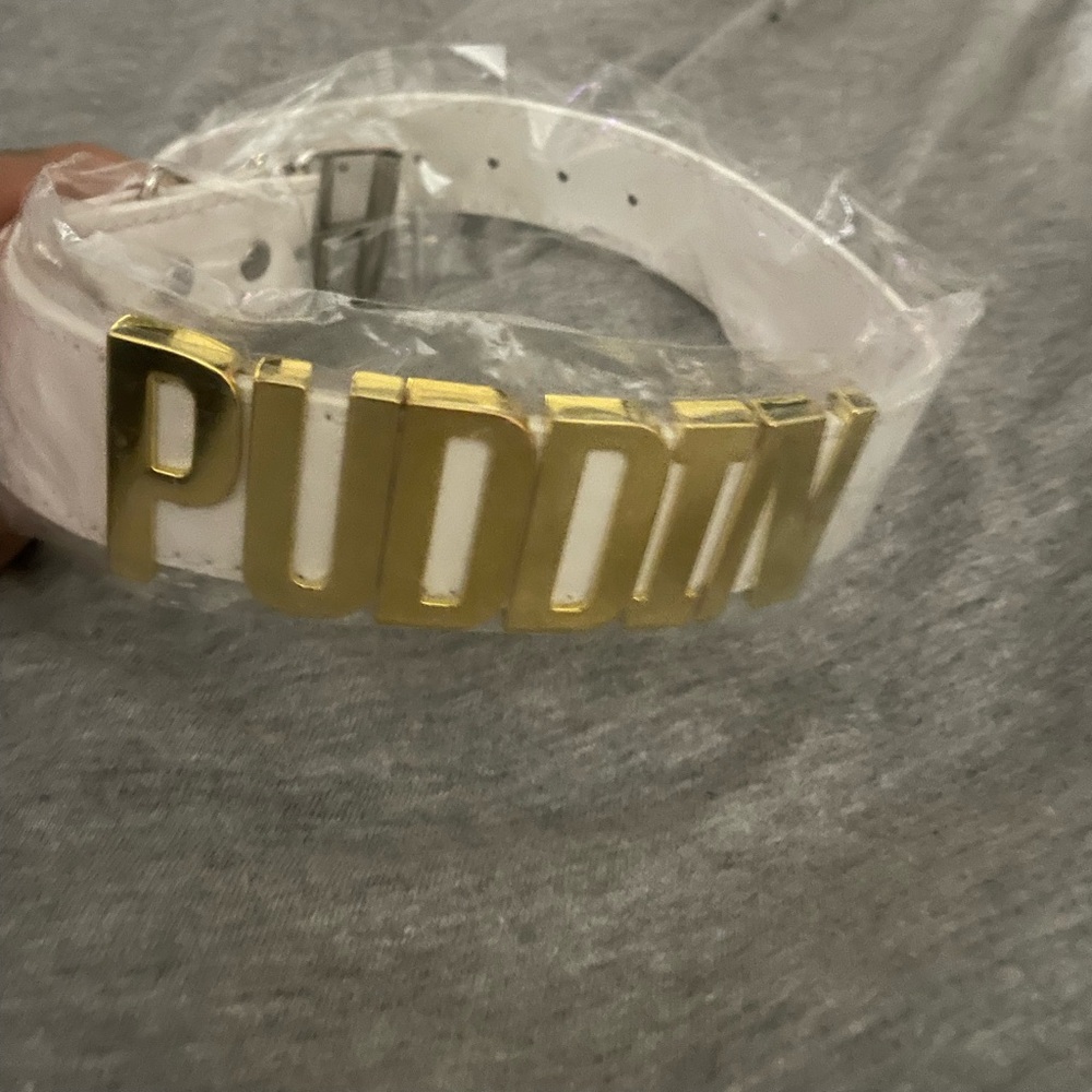 Brand new PUDDIN white and gold choker.
Super cute and trendy.